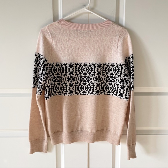 Thakoon Pink and Black Mixed Media Wool Sweater Size Large - Picture 12 of 13